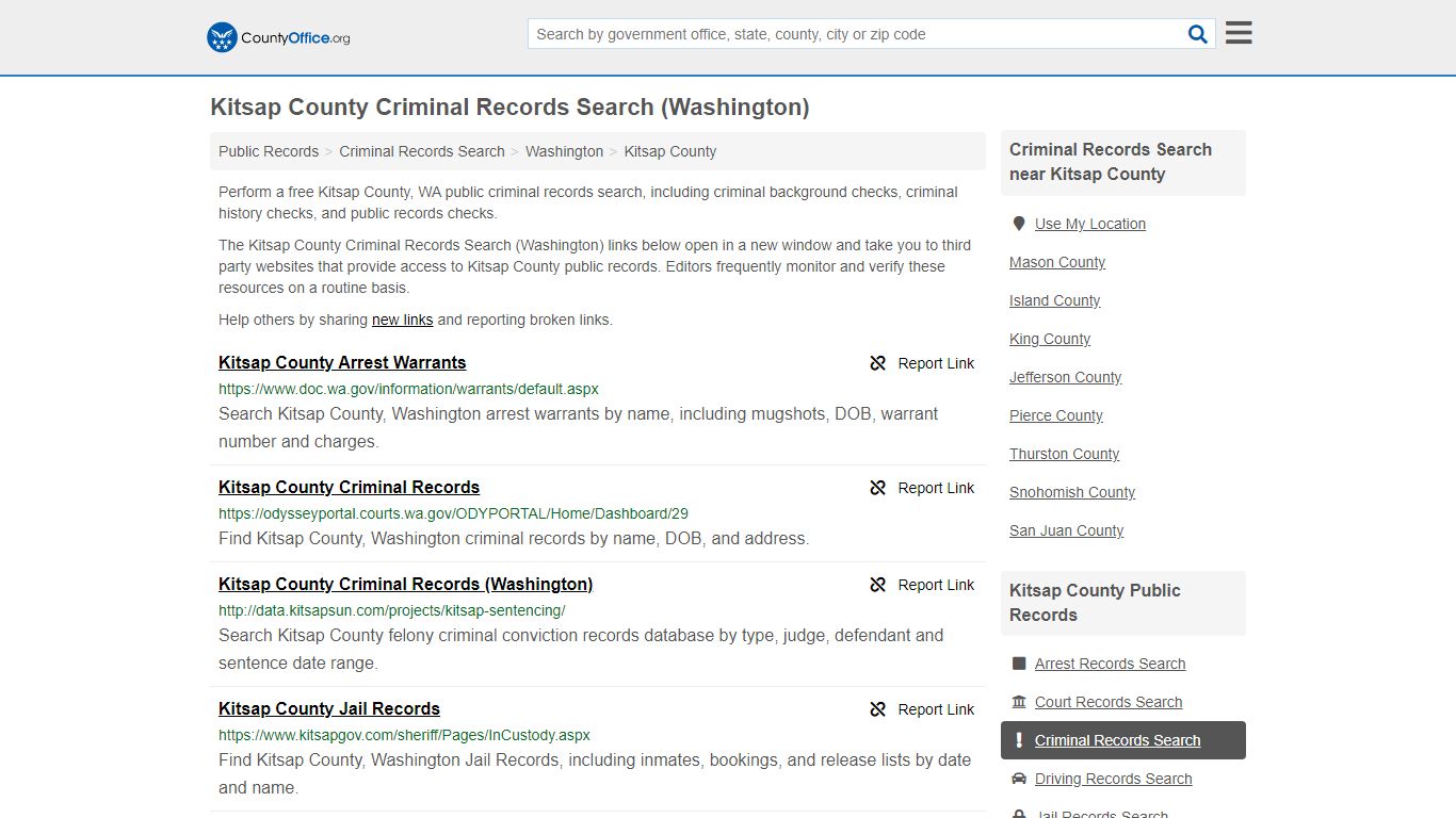 Criminal Records Search - Kitsap County, WA (Arrests ...